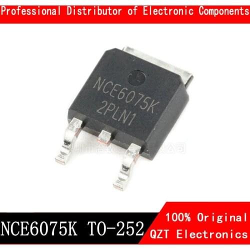 10pcs/lot NCE6075K TO252 NCE6075 TO-252 6075K MOSFET-N 60V 75A new original In Stock