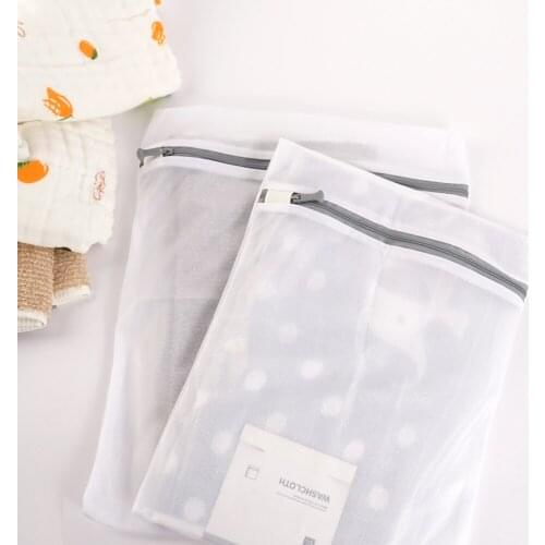 3PCS Net Laundry Basket Laundry Bags for Clothes Washing Bag Durable Coarse Mesh Laundry Bag with Zip Closure Laundry Wash Bag