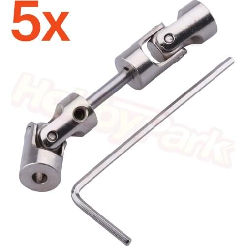 5 Pieces Metal 60mm Center Driveshaft Driving Shaft Upgrade Parts For B16 WPL 1/16 RC Car Crawler Military Truck Wholesale