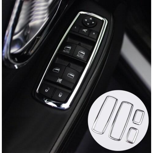 For Dodge Dart PF 2013-2017 car styling accessories ABS Chrome Interior Window Switch Panel Cover Bezel Trim Frame Molding