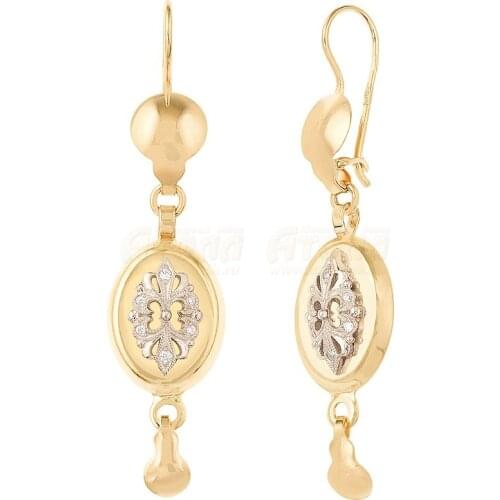 Женские золотые серьги Атолл China At AliExpress