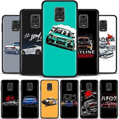 Sports car jdm drift Case For Xiaomi Redmi Note 10 Pro Max 9 8 7 Silicon Cover For Redmi K40 Pro Plus 9 Power 9A 9C 9T Shell