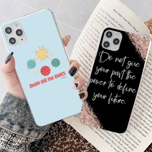 YNDFCNB Color background maxim motivating text Phone Case for iPhone 8 7 6 6S Plus X 5S SE 2020 XR 11 12 mini pro XS MAX