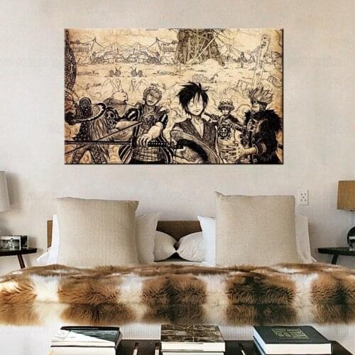 Anime One Piece Canvas poster hd Prints Wall Art Oil Painting Home Decor frame artwork boy girl room decor gift