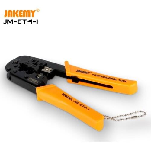 JAKEMY JM-CT4-1 Portable Self-adjusting 6P/8P Crimping Pliers Wire Cable End Sleeve Ferrule Cutter Crimper Network Clamp Tool
