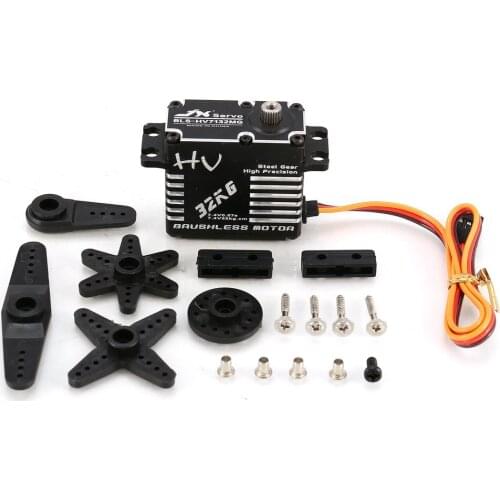 JX BLS-HV7132MG 32KG Metal Steering Digital Gear HV Brushless Servo with High Voltage for RC Car Robot Airplane Drone