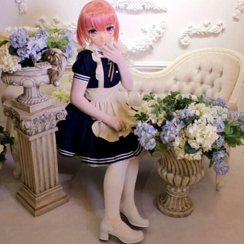 KMA05)Top Quality Handmade Female Resin Cosplay Japanese Role Play Crossdresser Doll Transgender Kigurumi Mask Made in Japan