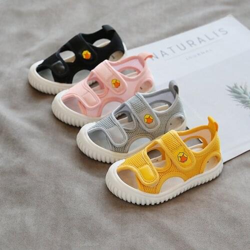 Summer 1-3 Years Old Kids Sandals For Girls Boys Soft Mesh Beach Shoes TPR Non-slip Toddler Baby Sandals Fashion Children Shoes