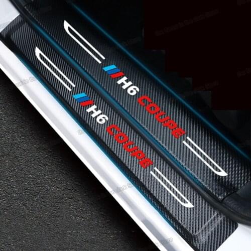 Lsrtw2017 Fiber Leather Door Sill Sticker Thresold Cover Protector for Haval H6 Coupe 2015 2016 2017 2018 2019 2020 Accessories