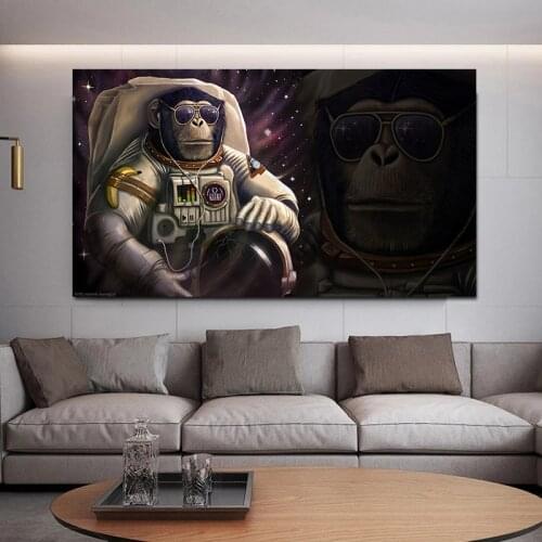 Funny Monkey Gorilla Wall Art Posters and Prints on Canvas HD Animal Picture Nordic Canvas Paintings For Living Room Home Decor