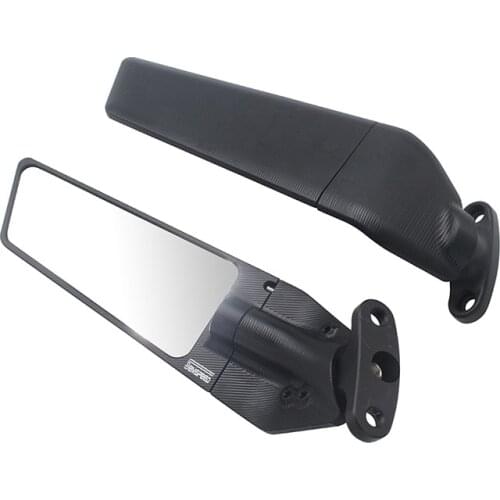 Newest Left Right Motorcycle Mirrors Modified Wind Wing Adjustable Rotating Rearview Mirror For KAWASAKI ZX-6R ZX-636 2020 2021