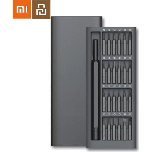 New Xiaomi 24 in 1 Aluminum Screwdriver Set Alloy Cover Screwdriver Kit Magnetic Absorption Repair Tool For Phone Watch Camera