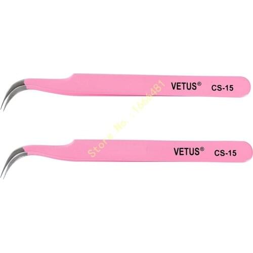 5pcs/lot Vetus Pink Tweezsers Beauty Tools Planting Grafted Eyelashes Stainless Steel Tweezers Pink Series