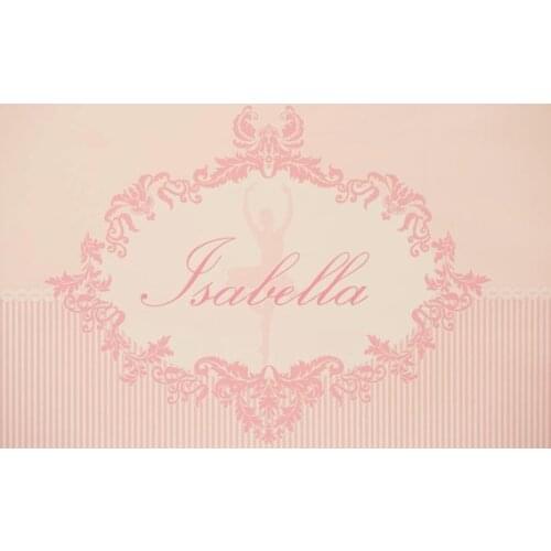 Custom Pink Damask Ballerina Ballet Striped Birthday background High quality Computer print party backdrops