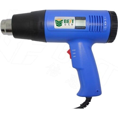 Portable 1600W Electric Heat Gun Adjustable Temperature LED Display Hot Air Gun for BGA Soldering Shrink Wrapping Power Tool