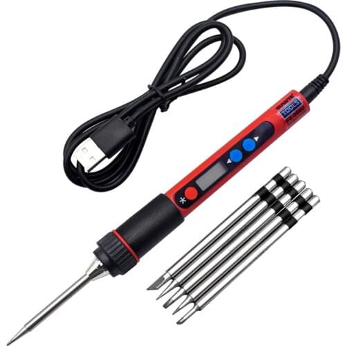 Portable USB Soldering Iron Handle 5V 10W Adjustable Temperature Solda Solder Welding Iron BGA Soldering Station Tools Repair