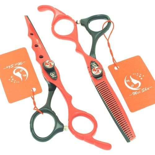 6.0" Japan 440C Meisha Dogs Scissors Professional Pets Grooming Scissors Animal Thinning Shears Pet Hair Clippers add Bag A0023A