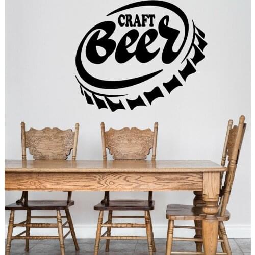 Craft Beer Alcohol Wone Bottle Cap Wall Stickers Bar Quotes Restaurant Wall Decals Removable Room Decoration Wallpaper Z131