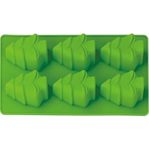 29.5*17.5*3CM Silicone mould 6 cavity Christmas tree shape fondant cake mold baking wear cake decorating tools