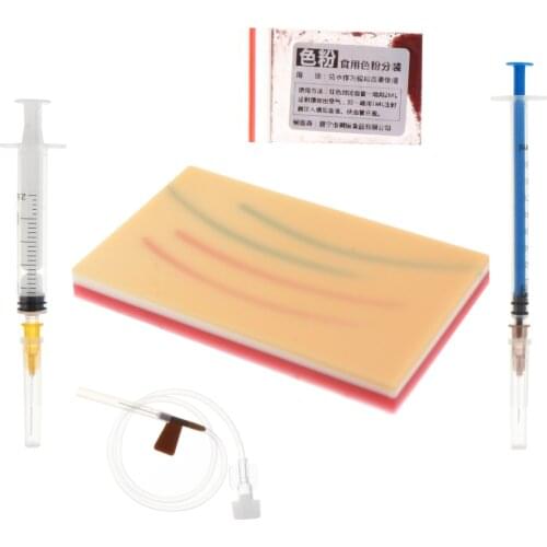 Silicone Injection Practice Pad Student Venipuncture IV Injection Training Model