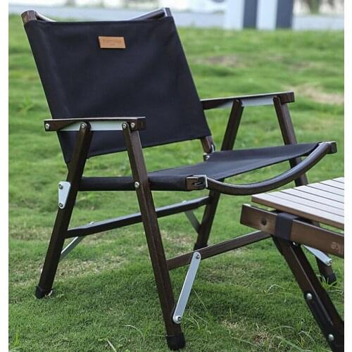 Outdoor Folding Chair Wood Beech Chair Relax Fishing Chair Portable Foldable Camping Picnic Chair