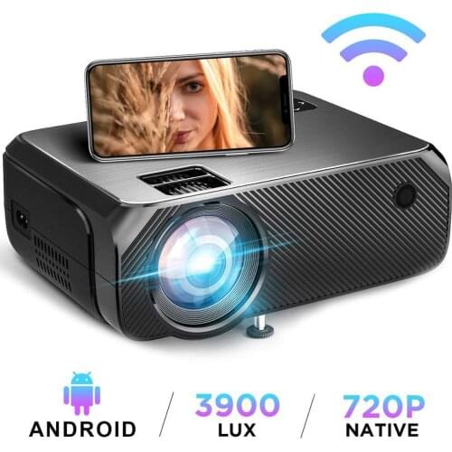 LED Projector Wifi Android 6.0 Portable Projector Full HD Video 3D Beamer Projector For Home PR55101