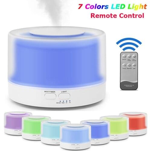 500ml Ultrasonic Air Humidifier Air purifier Aroma With Color LED Lights Electric Aromatherapy Essential Oil Diffuser
