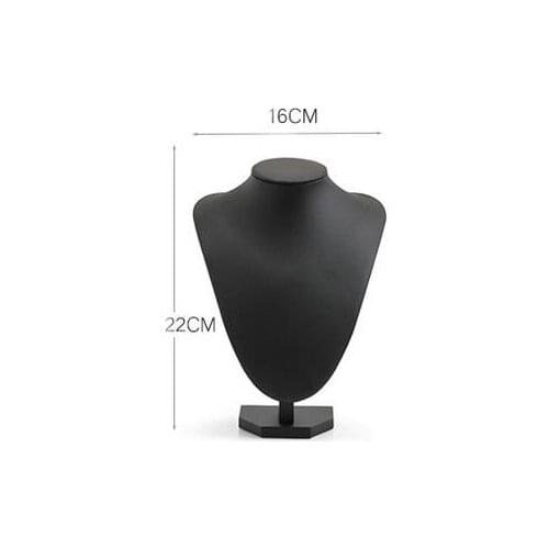 High Quality Model Bust Show Exhibitor 6 Options Black PU Jewelry Display Necklace Pendants Mannequin Jewelry Stand Organizer