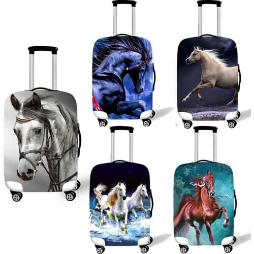 Galloping Horse Print Luggage Protective Cover for 18-32 Inch Baggage Elastic Suitcase Cover Travel Accessories Travel Bag Gift