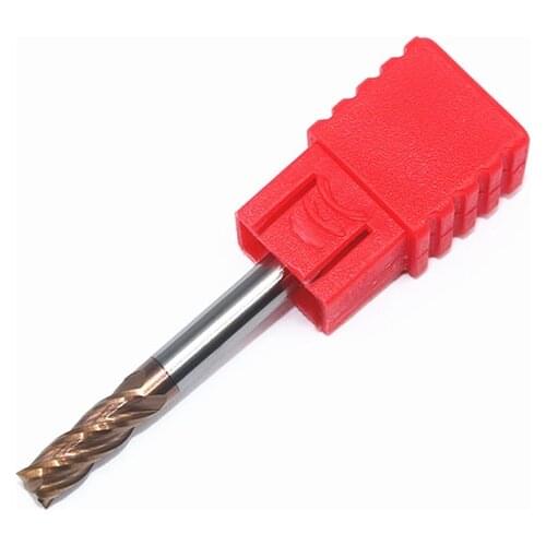 1PCS HRC60 4mm Solid Carbide Flat End mill D4X12LXD4X50L 4 Flute Standard Length Side milling Slotting Profiling face mill