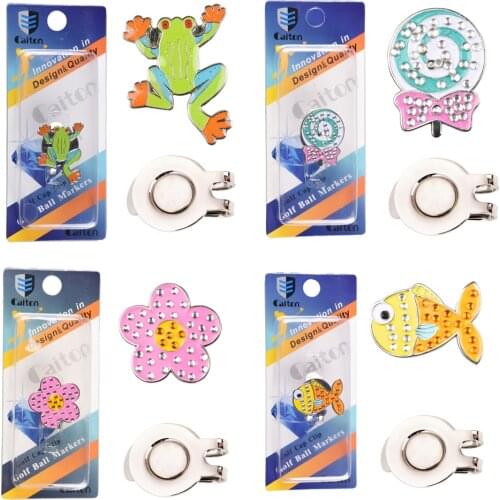 1Pcs Golf Ball Mark+Golf Hat Clip Magnetic Alloy marker golf accessories Golf Cap Clips Golf Training Aids
