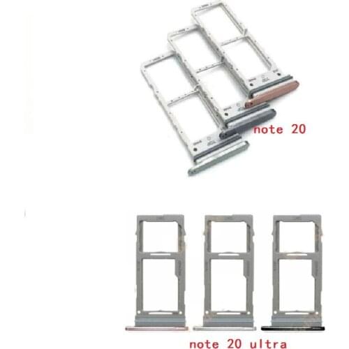 10pcs Sim Card Tray SD Reader Holder For Samsung Galaxy Note 20 / Note 20 Ultra SIM Card Tray Slot Holder Replacement Part