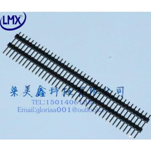 20pcs/lot 2.54mm 1*40pin H=19mm single row straight Needle Connector Pin Header DOUBLE PLASTIC Male Environmental Protection