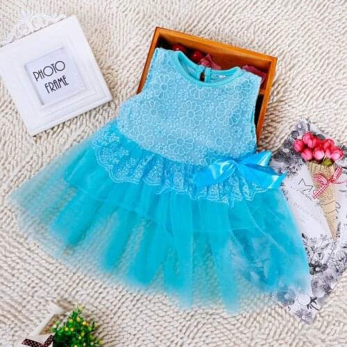 2016 summer Baby girls casual dresses lace voile floral tutu infant kids clothes toddler girls clothing sets vestido bebe ropa