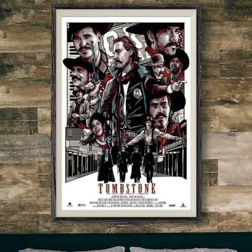 252 Tombstone Classic Movie Wall Silk Cloth Poster Art Decoration Gift