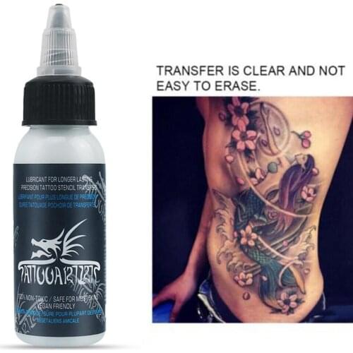 30ml Tattoo Transfer Gel Water Body Art Tattoo Inks Full Stuff Paint Stencil Tattoo Oils Beauty Cover Body Cream Accessorie K1M0