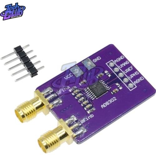 AD8302 Amplitude Phase RF Detector Module IF 2.7GHz Phase Detection Wideband Logarithmic Amplifiers Board for Arduino