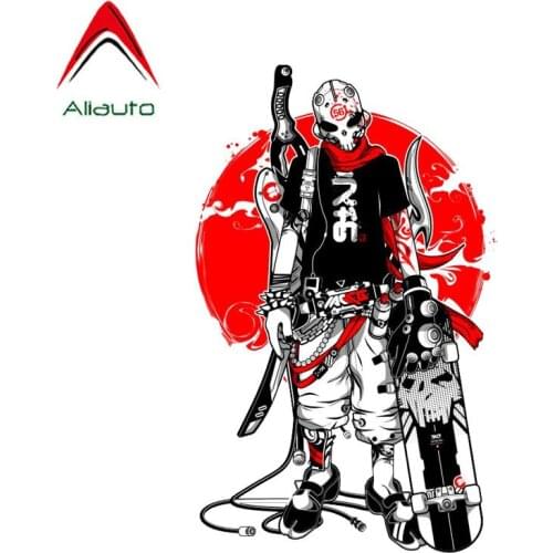 Aliauto Funny Skate Skeleton Punk Boy Car Sticker Automobile Accessories Waterproof Sunscreen Decoration Decal Vinyl,16cm*10cm