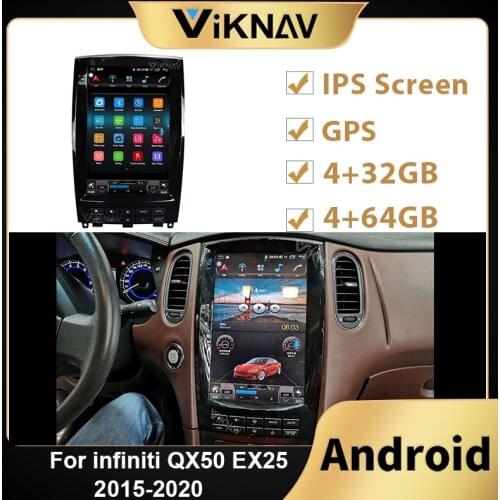 Car stereo autoradio Tesla style 2 din Android for infiniti QX50 EX25 2013-2020 car radio multimedia player GPS navi DVD player