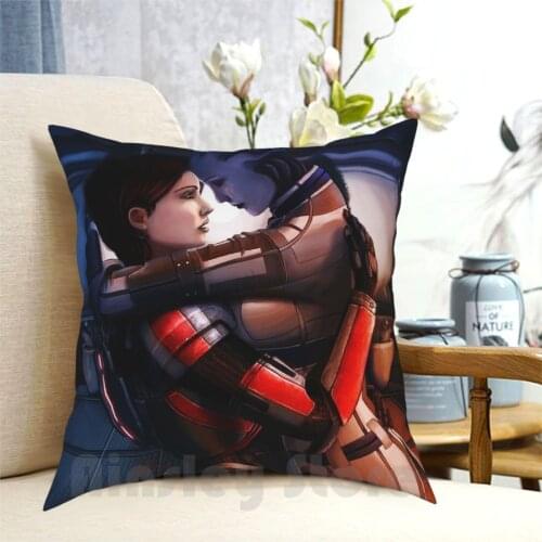Safe In Your Arms. Pillow Case Printed Home Soft DIY Pillow cover Liara Shepard Game Wacom Photoshop