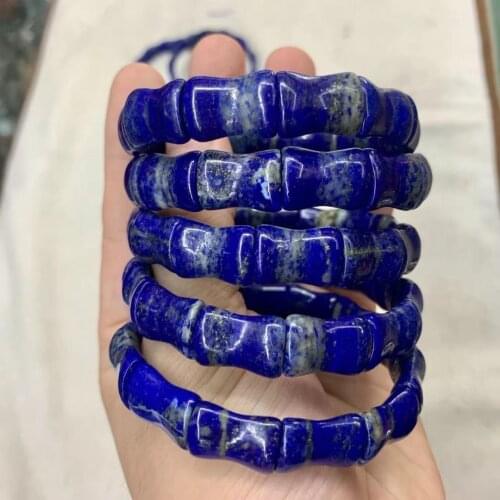 Natural Lapis Lazuli Gemstone Bracelet Natural Energy Stone Jewelry Bangle For Woman For Man Wholesale