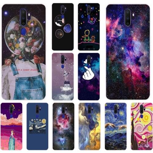 41AS Beautiful starry sky Soft Silicone Back Cover Case for OPPO A5 A9 2020 A1K A5S A7 AX7 A11X cover funda