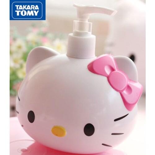 TAKARA TOMY Fashion Cute Cartoon Hello Kitty Hand Sanitizer Shower Gel Bottled Plastic Squeeze Bottle