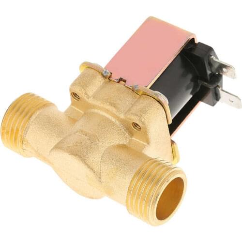 1/2" DC 12V Normally Closed Brass Electric Solenoid Valve For Water Control Manual Flush Valve