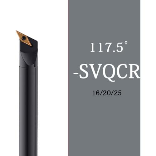 1PCS Internal Tool Shank S16Q S20R S25S SVQCR11 SVQCR16 Wood Turning Tools CNC Lathe Cutting Use VCMT Carbide Insert SVQCR