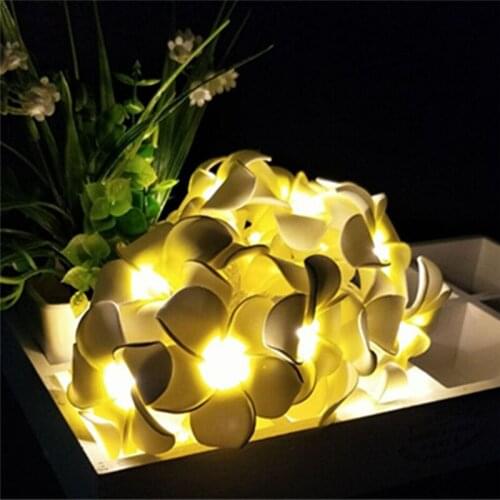 Delicate Flower String Lights Simulation LED Light Post Lantern Waterproof Lighting Fairy Home Flower Party Decoration