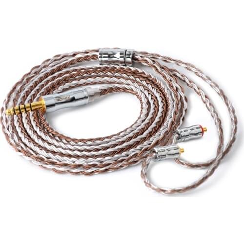 NiceHCK C16-5 16 Core Copper Silver Mixed Cable 3.5/2.5/4.4mm Plug MMCX/2Pin/QDC/NX7 Pin For BL-03 TRNCCAKZZSX TFZ QDC NX7 PRO