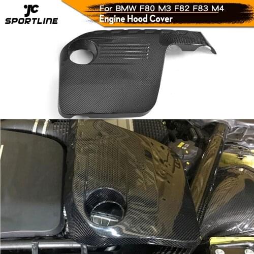 Engine Cover in Bonnet for BMW F80 M3 F82 F83 M4 2014 - 2018 Carbon Fiber Auto Hood Bonnet Protector