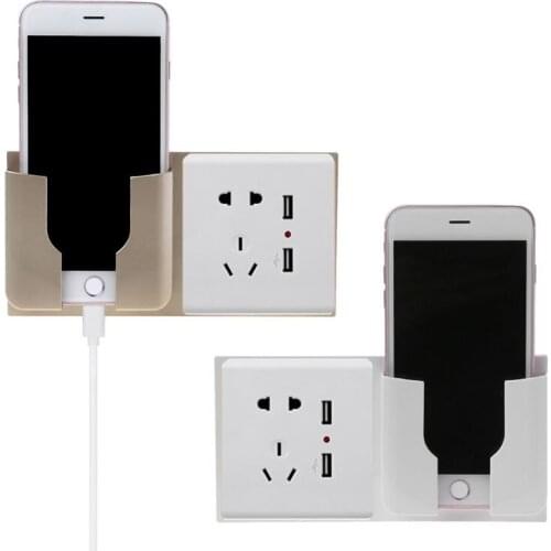 Wall Socket Mobile Phone Holder Home Charging Storage Box Stand Bracket Shelf #221