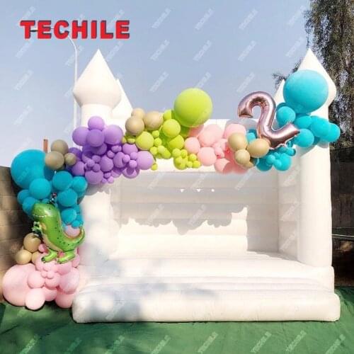 2021 new inflatable bouncer jumping bouncy castle jumper white wedding bounce house
